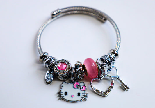 Pink Hello Kitty Charm Bracelet