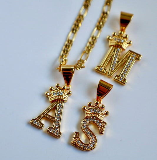 Crown initial necklace ♕