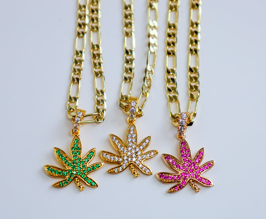 Sparkling Weed Necklace